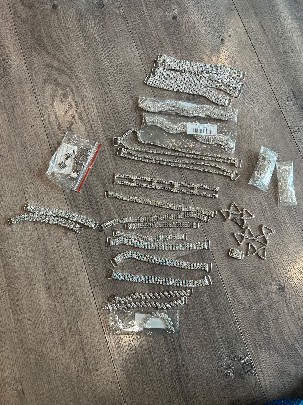 Crystal Connectors Silver/AB/Gold